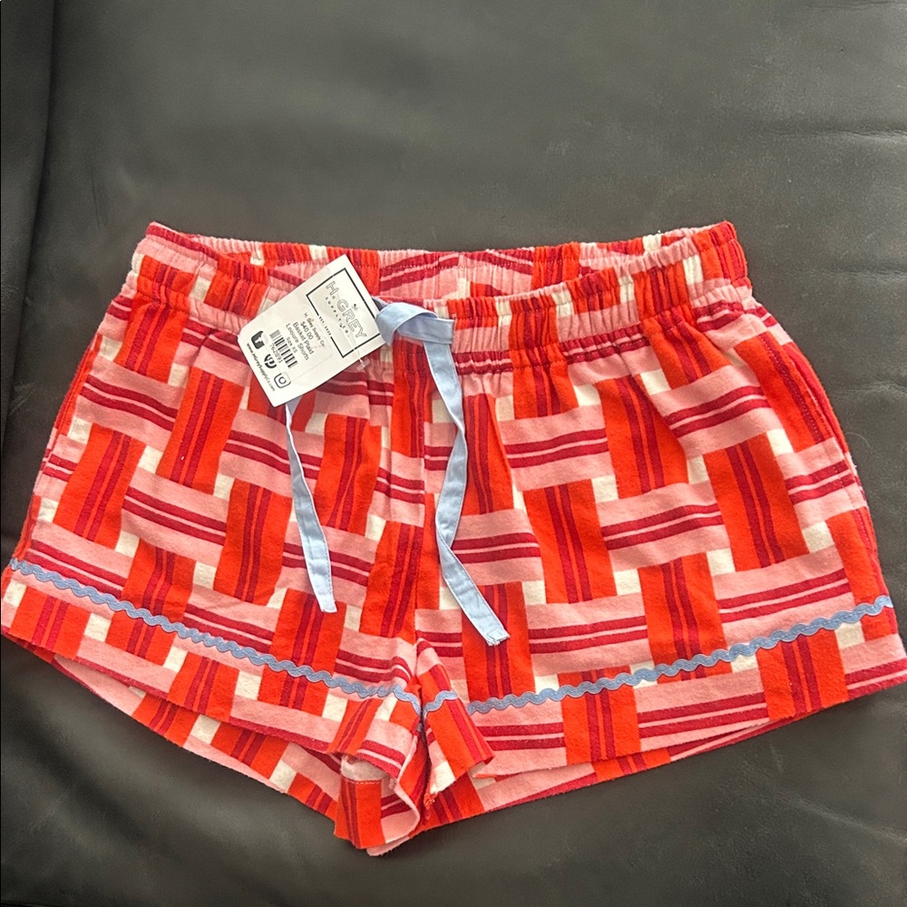 NWT Ban.do Basket Plaid Leisure Shorts - Pink & Red - Size XS
